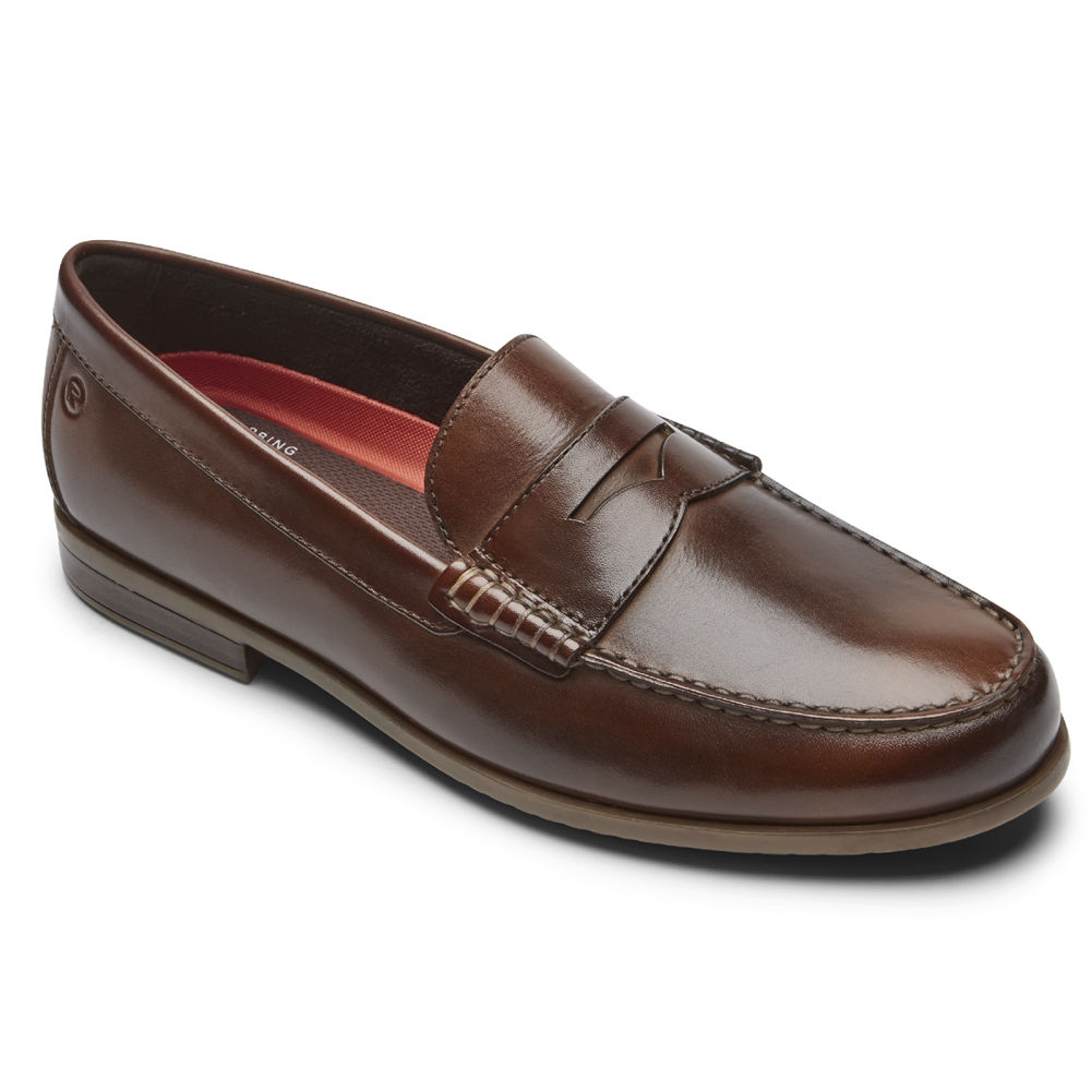 Rockport Singapore Mens Loafers - Curtys Penny Brown - CO2709581